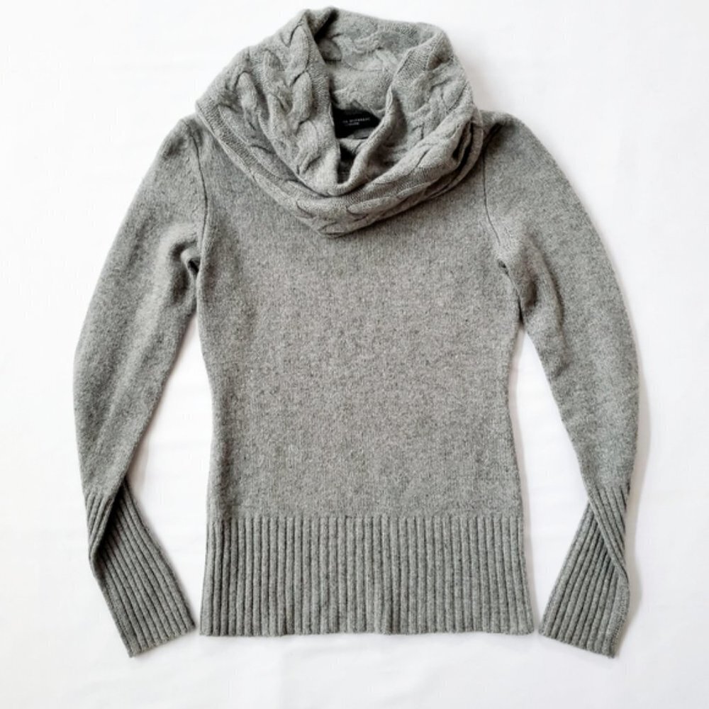 Banana Republic merino wool cashmere blend sweater grey Small